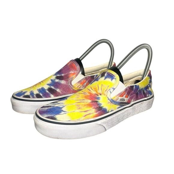Vans Classic Washed Tie Dye Slip On Shoes Canvas Sneakers Multi-Color Women 6 - Picture 1 of 8